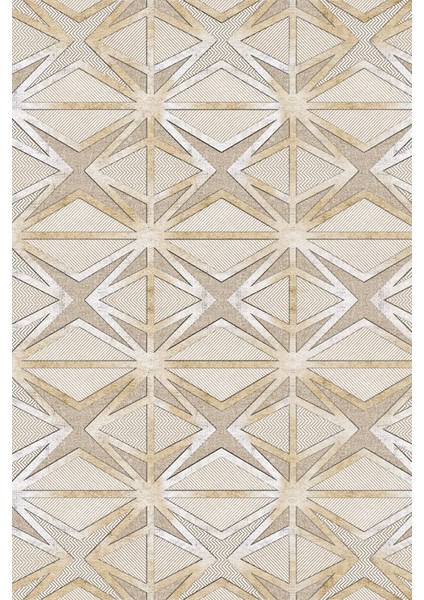 Kaymaz Taban Modern Premium Kalite Salon Mutfak Koridor Halısı Gold 4059