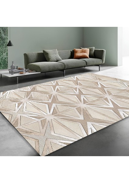 Kaymaz Taban Modern Premium Kalite Salon Mutfak Koridor Halısı Vizon 4059