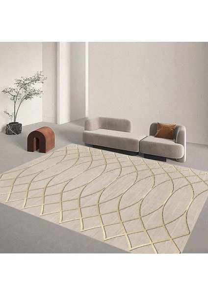 Kaymaz Taban Modern Premium Kalite Salon Mutfak Koridor Halısı Vizon 4076