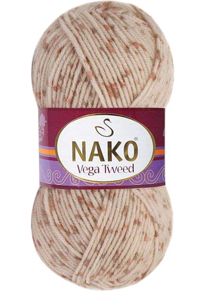 5 Adet Vega Tweed Premium Akrilik El Örgü Ipi Yünü No: 35032