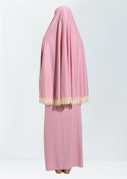 Dantelli Namaz Elbisesi Jarse Iki Parça fiyatları