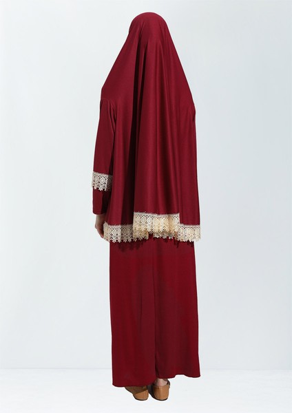 Dantelli Namaz Elbisesi Jarse Iki Parça fırsatları