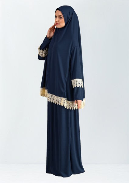 Dantelli Namaz Elbisesi Jarse Iki Parça fiyatları