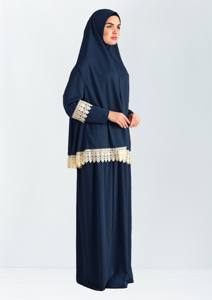 Dantelli Namaz Elbisesi Jarse Iki Parça fırsatları