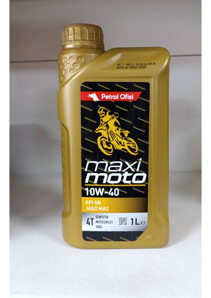 Maximoto 10W-40 1 Lt x 12 Adet (Koli) Motor Yağı 2025 Üretim