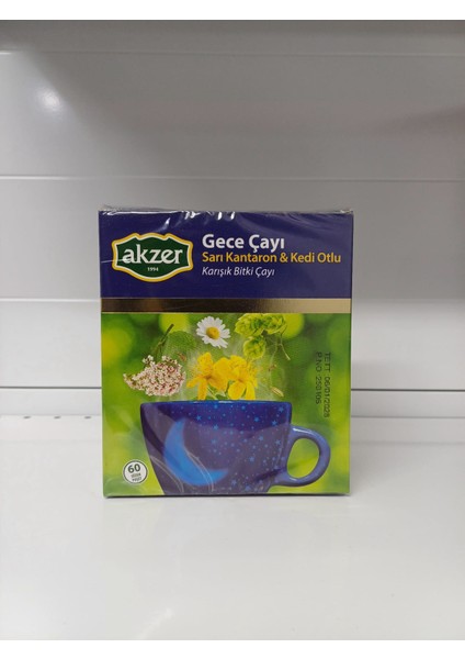 Gece Çayı Sarı Kantaronlu & Kedi Otlu Karışık Bitki Çayı 90 gr