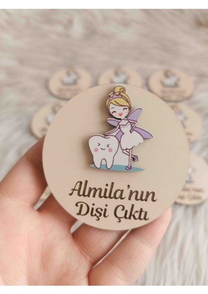 10 Adet Diş Tutan Perili Ahşap Magnet Diş Buğdayı Diş Hediyelikleri Magnet