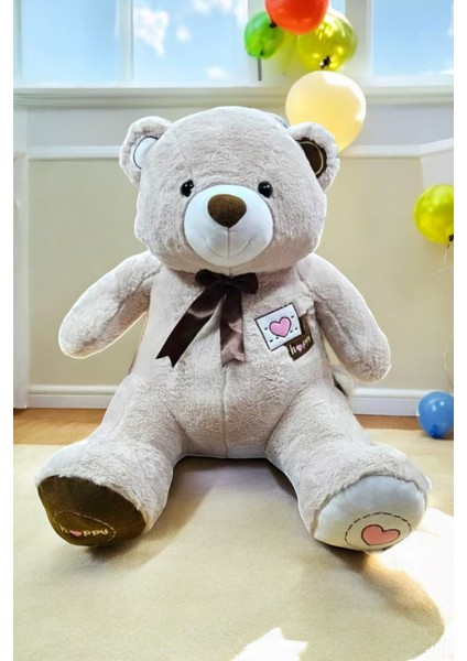 Sevgililer Gününe Özel Sevimli Kahverengi Peluş 90 cm Ayı Oyuncak Ayıcık En Güzel Hediyeler