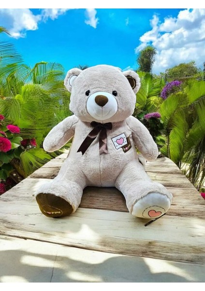 Sevgililer Gününe Özel Sevimli Kahverengi Peluş 90 cm Ayı Oyuncak Ayıcık En Güzel Hediyeler