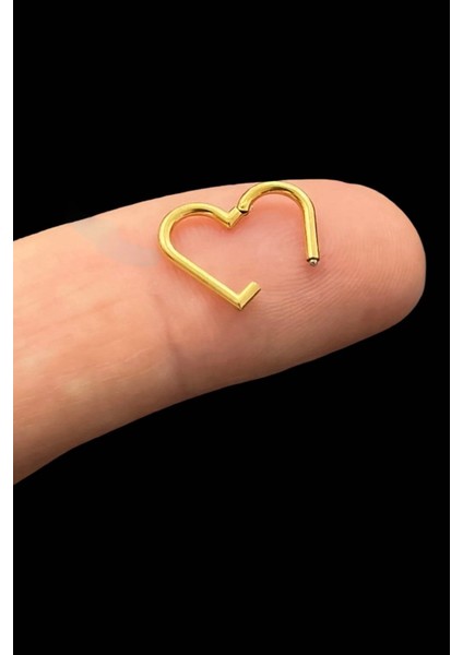 Kalp Şekilli Cerrahi Antialerjik Piercing Tragus,helix,rook Piercing