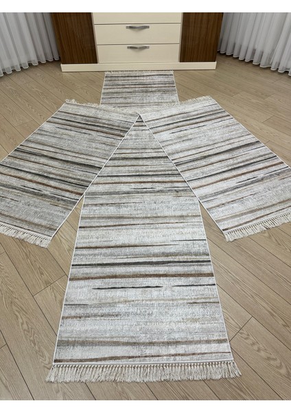 yatak Odası Halısı Seti 3 'lü Yatak Odası Halı Takımı 2 Adet 80X150 1 Adet 80X300 cm Halı Seti