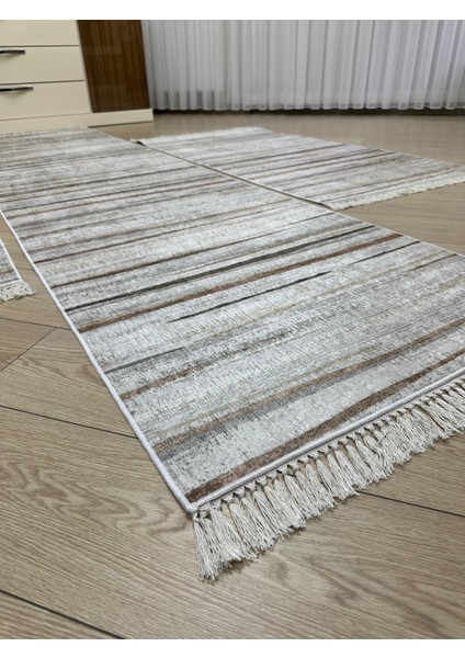 yatak Odası Halısı Seti 3 'lü Yatak Odası Halı Takımı 2 Adet 80X150 1 Adet 80X300 cm Halı Seti