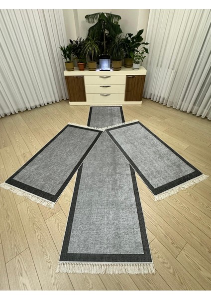 yatak Odası Halısı Seti 3 'lü Yatak Odası Halı Takımı 2 Adet 80X150 1 Adet 80X300 cm Halı Seti