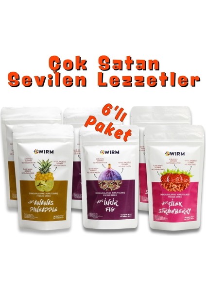 6’lı Paket Freeze Dried Paketi (İncir- Çilek- Ananas)