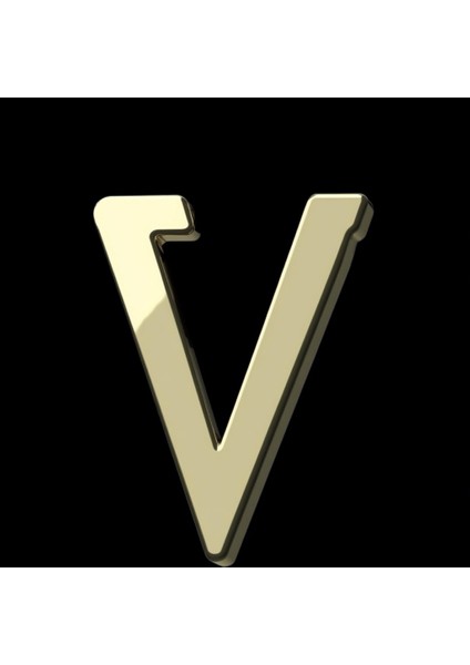 14 Ayar Altın Kolye Ucu "v"harfi GM754 0.5 gr