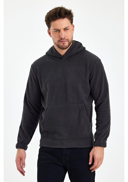 Erkek Polar Kapüşonlu Kanguru Cepli Sweat fiyatları