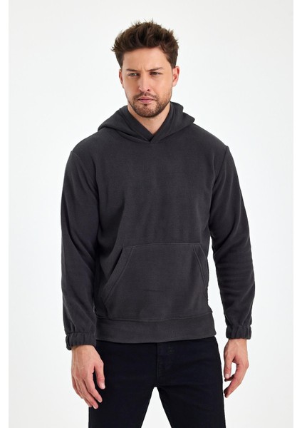 Erkek Polar Kapüşonlu Kanguru Cepli Sweat fırsatları