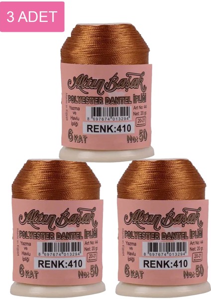 3 Adet Oya ve Dantel Ipi 20 gr - No: 410