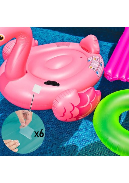 6'lı Tamir Yaması Şişme Ürünler Deniz Şeffaf - Şişme Ürünler Onarım Yaması - Şişme Ürünler Yapıştırma Yaması - Şişme Ürün Tamir Yaması