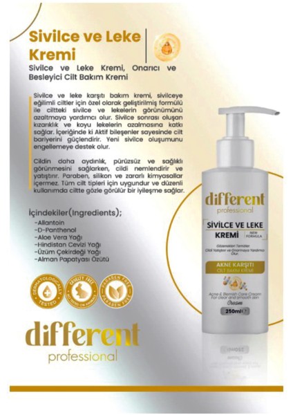 Akne Engelleyici, Akne Karşıtı, Siyah Nokta ve Leke Giderici, Yüz Kremi 250 ml modelleri