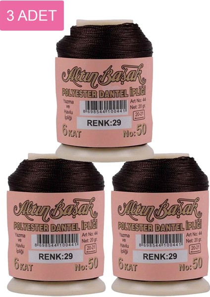 3 Adet Oya ve Dantel Ipi 20 gr - No: 029