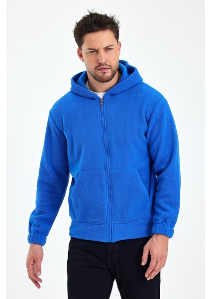 Erkek Polar Fermuarlı Kolu Lastikli Sweat