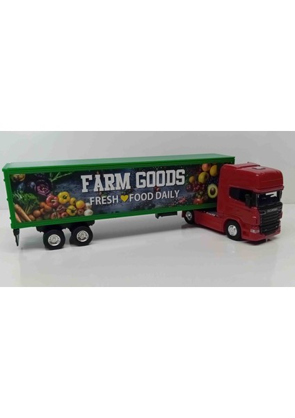1:64 Ölçek Scania V8 R730 Dorseli Tır// Küçük Boy Ürün