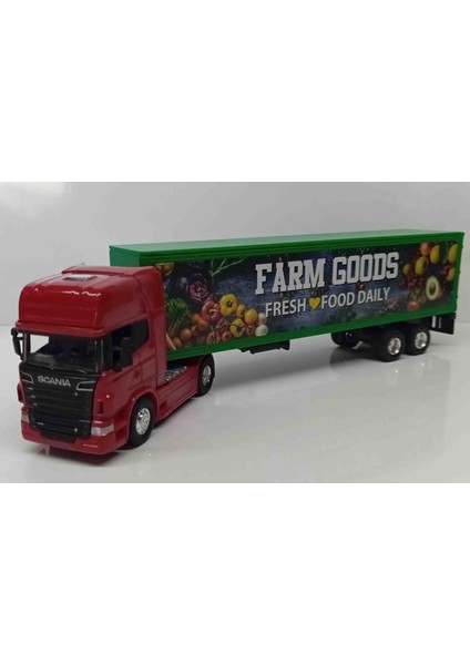1:64 Ölçek Scania V8 R730 Dorseli Tır// Küçük Boy Ürün