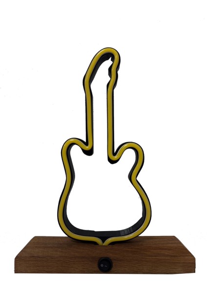 Gitar Figürlü Neon Gece Lambası