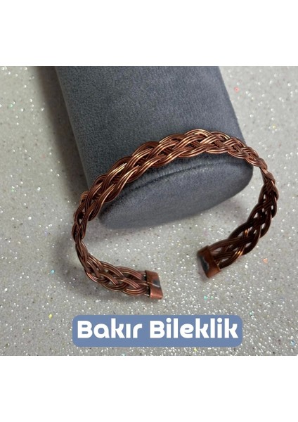Bakır Saç Örgüsü Bileklik
