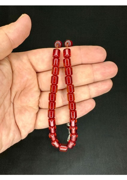 Sevgiliye Özel Hediye Çubuk Kehribar Tesbih Bal Renk Kapsül Kesim 8mm x 7mm H-1527. modelleri