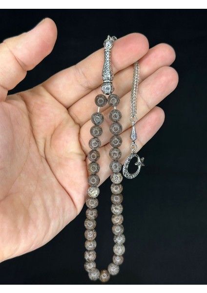 Sevgiliye Özel Hediye Jasper Taşı Doğaltaş Tesbih Küre Kesim H-1499.