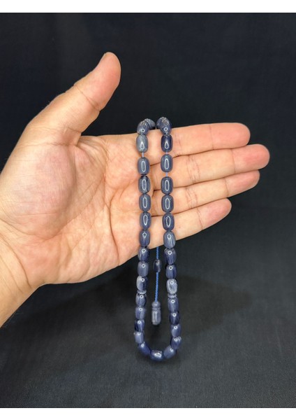 Sevgiliye Özel Hediye Sıkma Kehribar Tesbih Koyu Gri Renk Kapsül Kesim 12MX8MM H-1547. modelleri