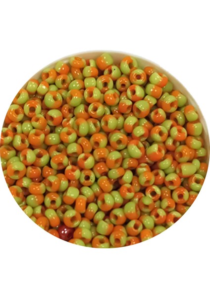 Dökme Cam Kum Boncuk (11/0) 2 mm - 20 Gram - Sarı Turuncu - BNC031