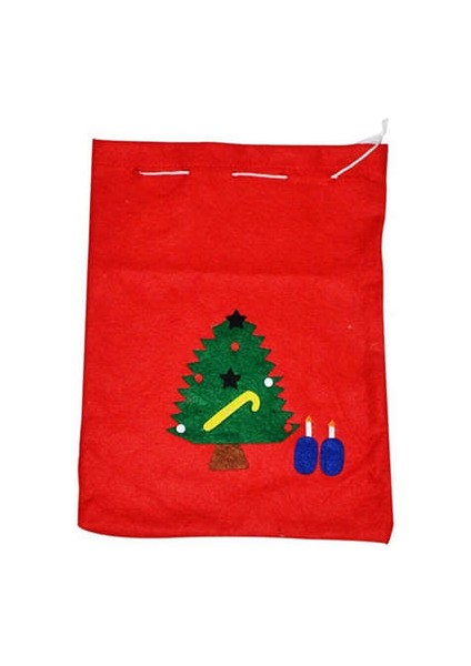 - Kırmızı Keçe Noel Baba Çuvalı 30 cm 11