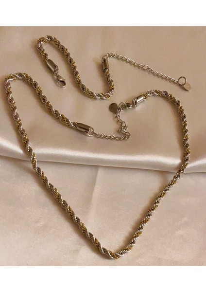 Çelik Burgu Arası Zincir Model Unisex Kolye Bileklik Set 3mm fiyatları