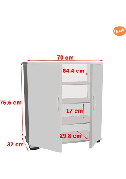 Ayakkabılık 2 Kapaklı Ayakkabı Dolabı Çok Amaçlı Dolap Mutfak Dolabı Ofis Dolabı fiyatları