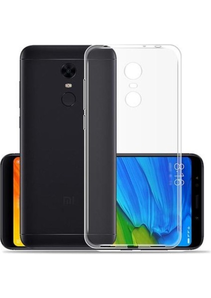 Redmi 5 Plus Uyumlu Şeffaf Silikon Kılıf - Kamera Korumalı Esnek Tam Koruma Kapak