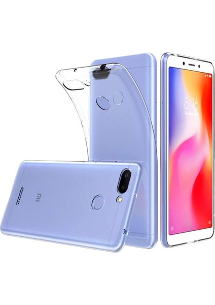 Redmi 6A Uyumlu Şeffaf Silikon Kılıf - Kamera Korumalı Esnek Tam Koruma Kapak