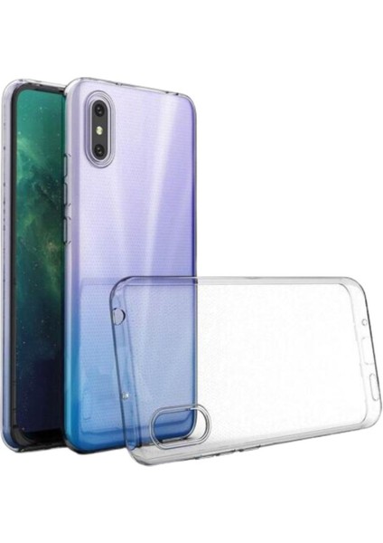 Redmi 9A Uyumlu Şeffaf Silikon Kılıf - Kamera Korumalı Esnek Tam Koruma Kapak