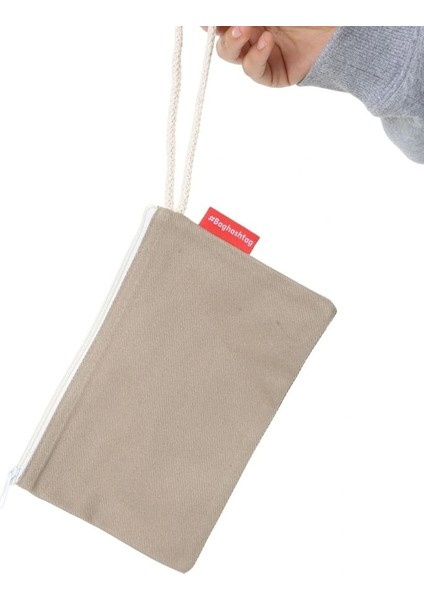 Bej Clutch Bez Çanta
