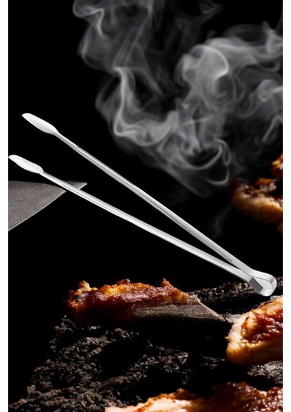 Barbekü Mangal Maşası Kömür Köz Maşası 304 Paslanmaz Çelik 721320