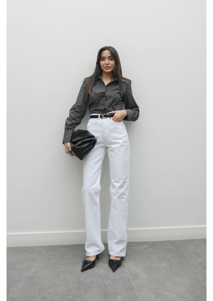 Beyaz Kuzmina Straight Jean