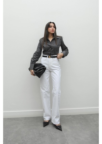 Beyaz Kuzmina Straight Jean fiyatları