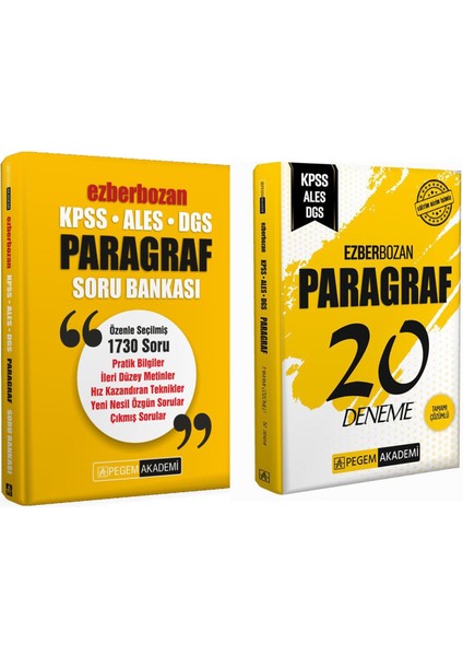 Kpss Paragraf Soru ve Deneme Seti 2 Kitap
