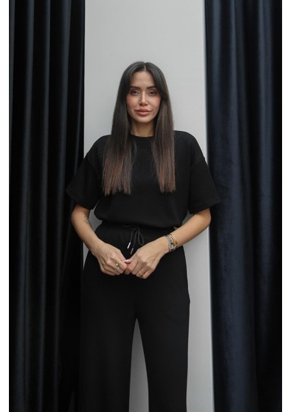 Siyah Darcy Modal Eşofman Takım