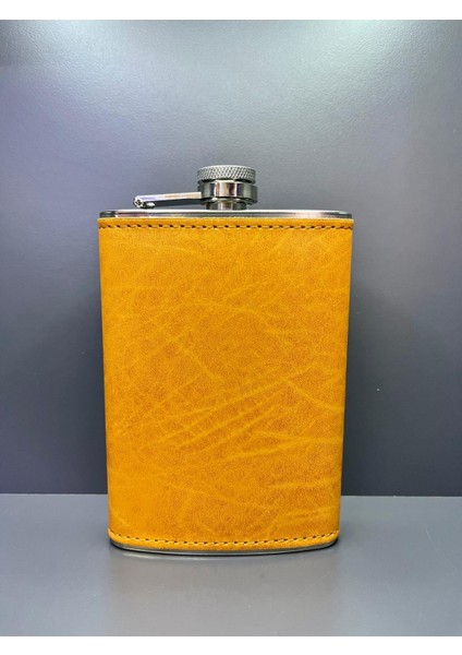 Deri Kaplama Paslanmaz Çelik 9 Oz (266 Ml) Viski Likör Votka Konyak Cep Matarası fiyatları