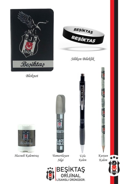 Orijinal Lisanslı Kalem Bileklik Bloknot Silgi Hediyelik Set