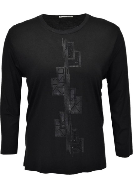 Kadın Uzun Kol Taşlı Bluz BGL-ST03787