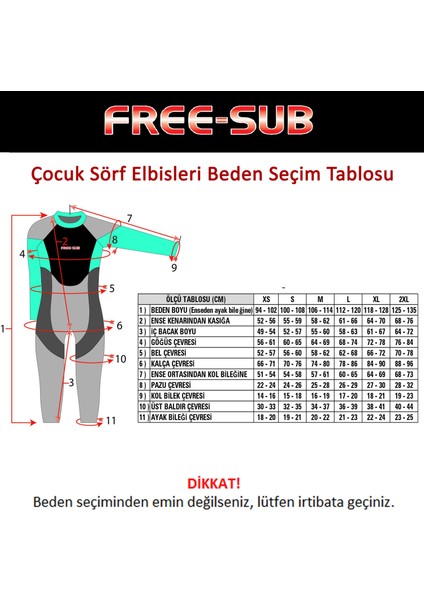 5mm Çocuk Scuba Tüplü Dalış Elbisesi Wetsuit Yellow